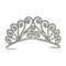 Beistle Pack of 6 Elegant Silver Glitter Encrusted Metal Princess Tiara Costume Accessories